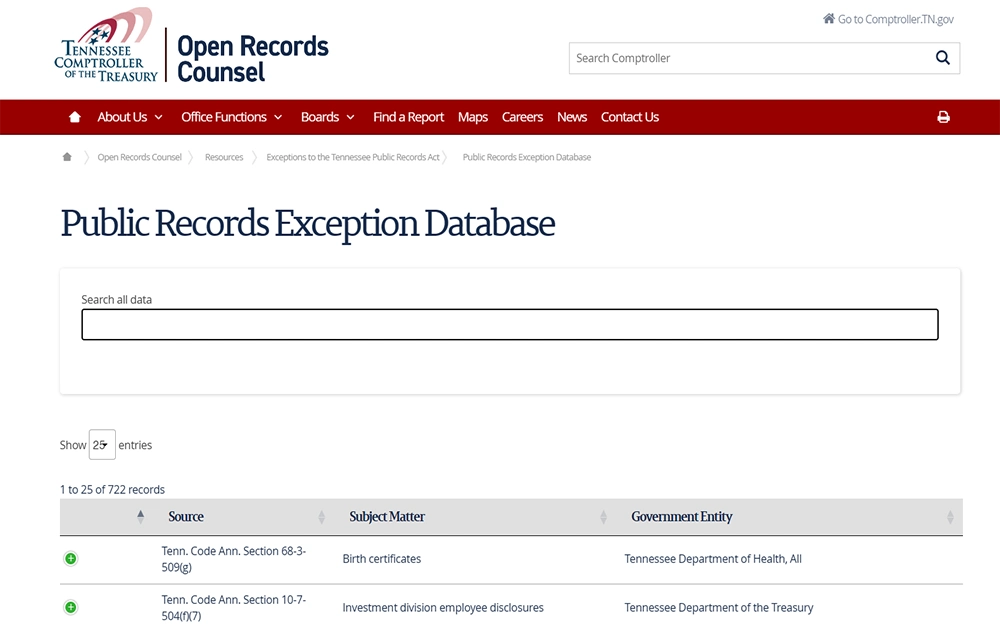 Free Access to Tennessee Criminal & Arrest Records (Search Every TN County)